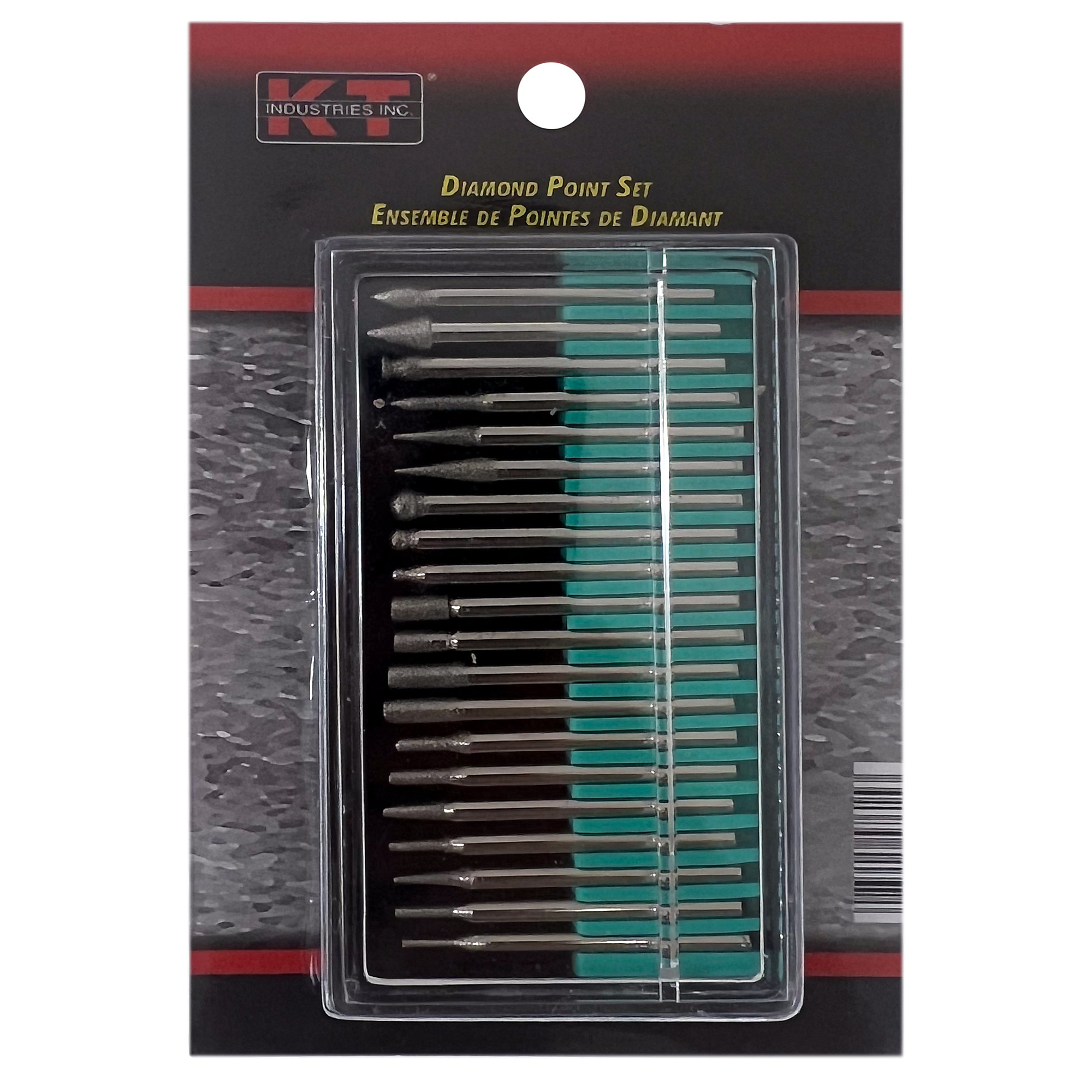 K-T Industries Diamond Point Set — 20-Piece, 1/8in. Shank, Model# 5-7615